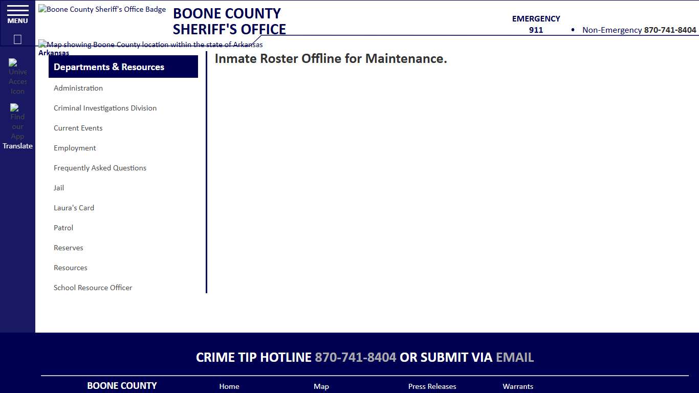 Inmate Roster - Current Inmates Booking Date Descending - Boone County Sheriff AR